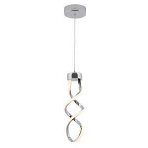 NEW Artika Swirl 13-Watt Light Chrome Integrated LED Mini Pendant Light Fixture